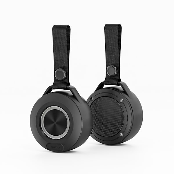 （Svart）1 st Mini Bluetooth-högtalare Vattentät Stereo Subwoofer Wi