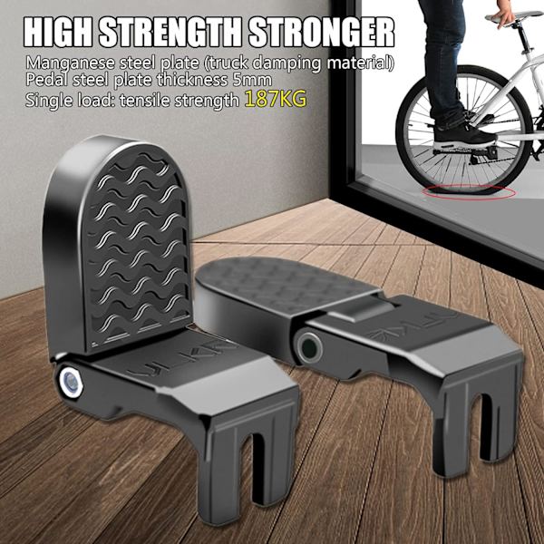 Skridsikre Peg Bagerste Pedaler Foldbar Fodstøtte Cykel Bagerste Pedal U-G