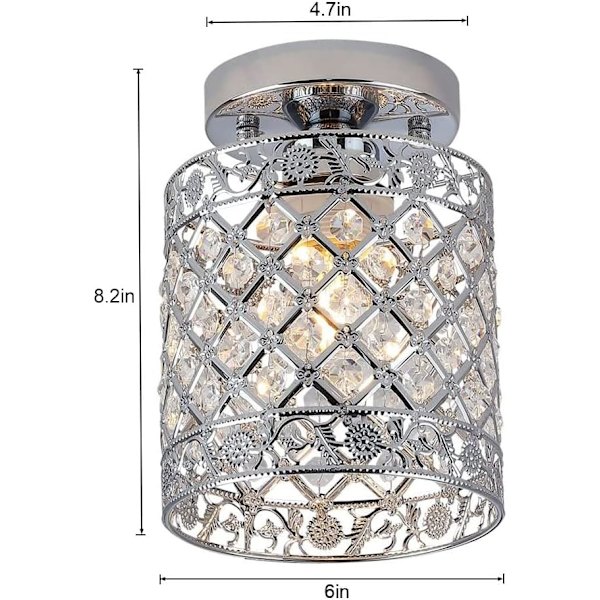 Mini Moderne Kristall Flush Mount Taklampe
