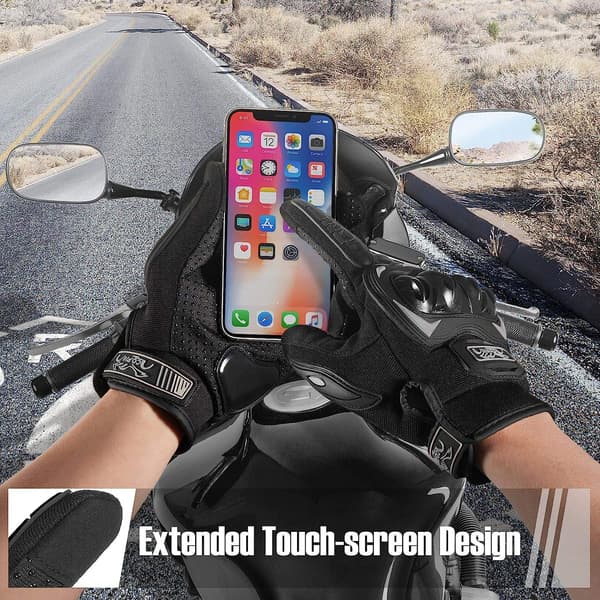 Motorcykelhandsker, fuldfingrede touch screen handsker til motorcykel