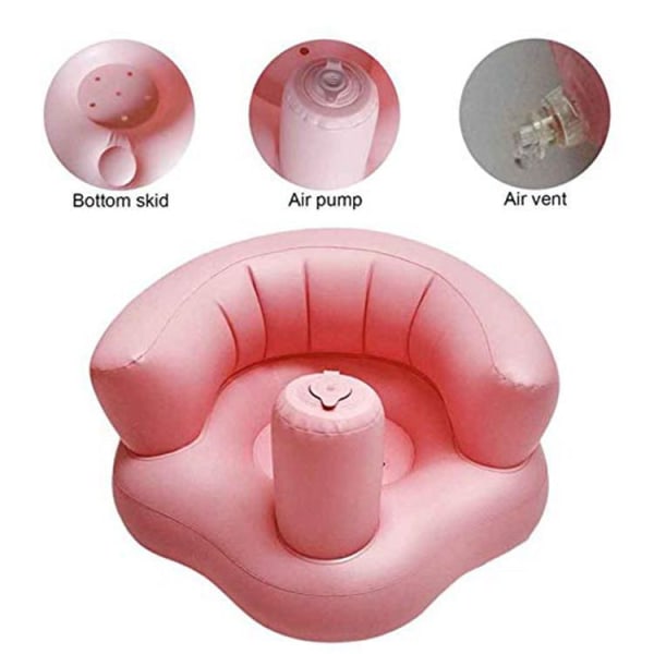 Barnens Uppblåsbara Lärande Stol Baby Badpall PVC Liten