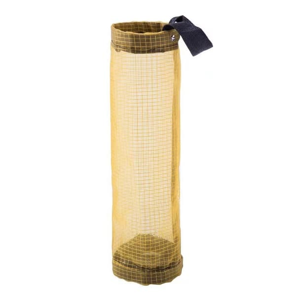 Set med 2 hängande påsar för plastpåsar, gula