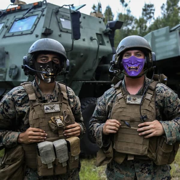 Airsoft Halvmaske, Ond Djævel Monster Kabuki Samurai Hannya