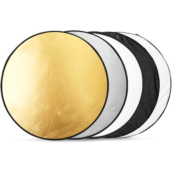 60 cm 5 i 1 fotoreflektor, multi-disc foldbar fotoreflektor