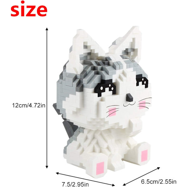 Micro Cat Byggeklodser Dyr Mini Byggelegetøj Klodser, 103 DXGHC