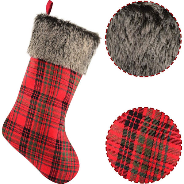 4 stycken julstrumpor Julstrumpor för mantel, eldstad, hängande