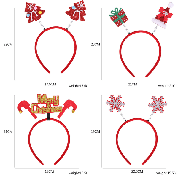 13 Stykke Julehovedbånd Kvinders Julepynt Børn