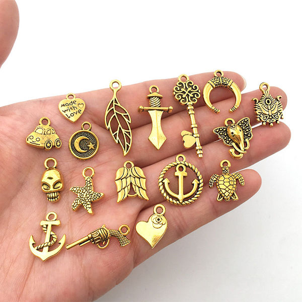 100 stk. Vintage Skeletnøgle Sæt Charms, Blandet Antik Stil Bro