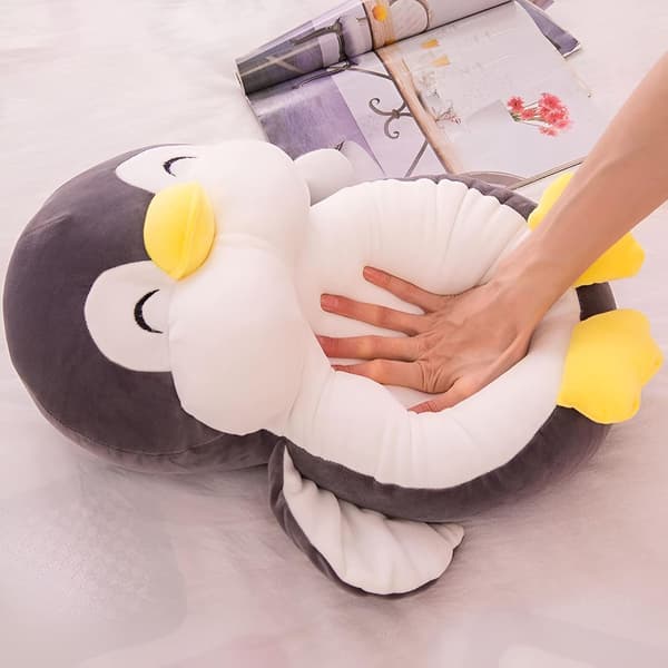 (Grå, 11.8 tommer/30 cm) Plushie Pingvin Kosedyr, Myk Peng