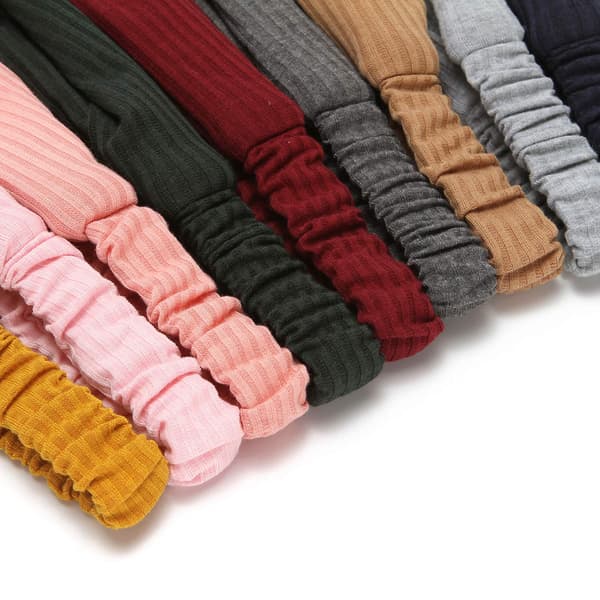 10 st Twisted Criss Cross Elastiska Hårband Mjuka Stickade Bomulls H