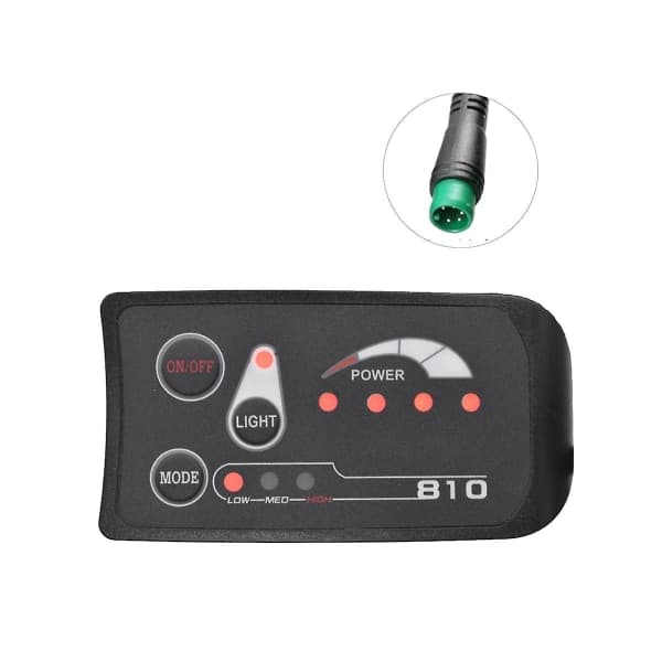 5-polet S810 E-cykelmåler LED-display Ip65 36v Uart til elcykel E-cykelmåler (36v)
