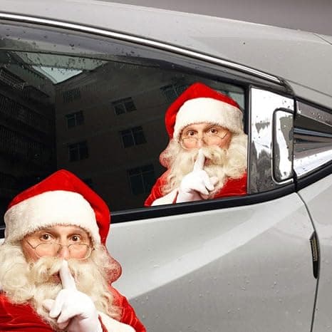 2 stk Juledekorasjon for Eldre Bils Bakrute Klistremerke