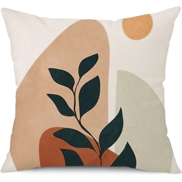 Set med 4 Kuddfodral 45x45cm, Bomull och Linne Soffa Dekorativ