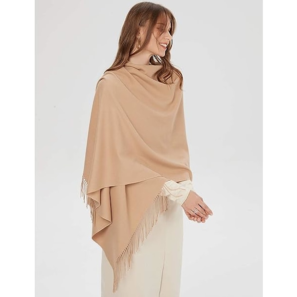 Sjal til Kvinder og Mænd - Pashmina Shawl Wrap til Efterår/Vinter - Bryllupssjal