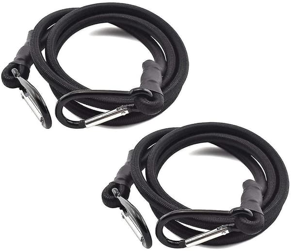 2-pack 60 tum/1,5 meter Bungee-snöre med Karabinkrok, Super