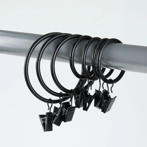 Dewenwils 30 stk Gardinringer med Klips, Rustfritt Metall Dr DXGHC