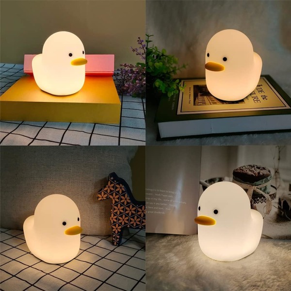 Veilleuse pour enfants, lampe de pépinière de canard en silikoni