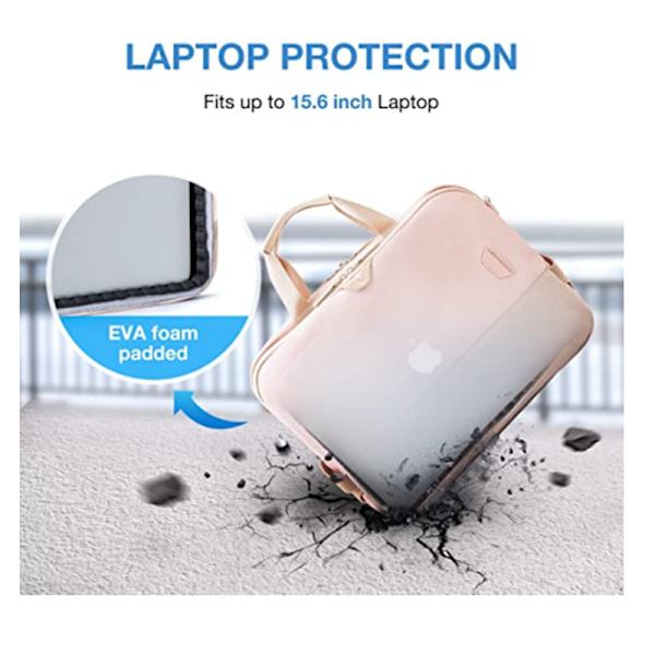 1 stk Laptopveske for kvinner, passer til 15,6 tommer, slank vanntett laptop