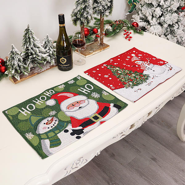 4-delt strikket broderet julepynt Gammel mand snemand