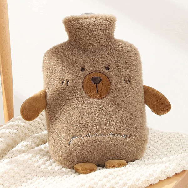 Plush Hot Water Bottle, 2L Hot Water Bottle, Hot Water Bottle wit