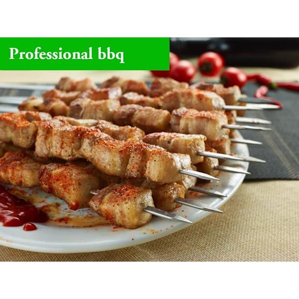 50 stk. - 30 cm flade grillspyd i metal, bredere og tykkere genanvendelige grillspyd i rustfrit stål til grill