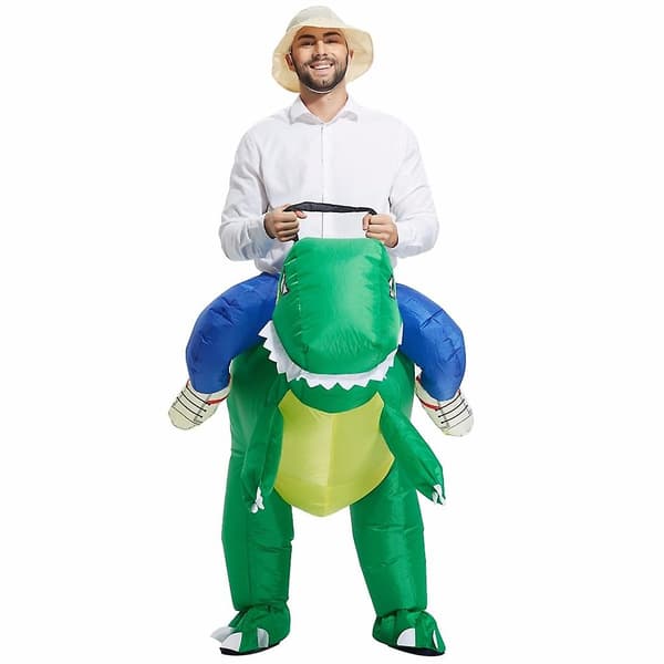 Uppblåsbar Dinosaurie Maskerad Polyesterklänning DXGHC