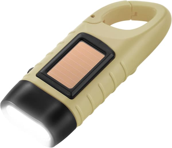Aurinkolamppu (-Khaki), Aurinko LED -taskulamppu & Käsikäyttöinen taskulamppu