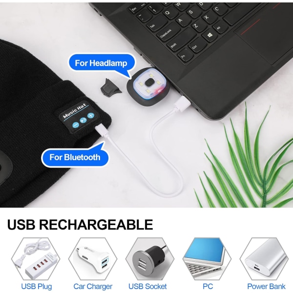 LED Bluetooth 5.0 Pipo, Sisäänrakennetut Stereokaiuttimet ja Mikrofoni, Wi