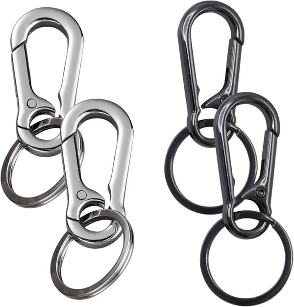 4 kpl Metalliavaimenperän Karabinerit - Irrotettava - Ruostumaton - Ripustus