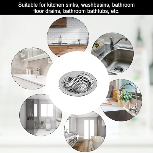 Rustfritt Stål Sink Sil - To-pakning (5 CM)