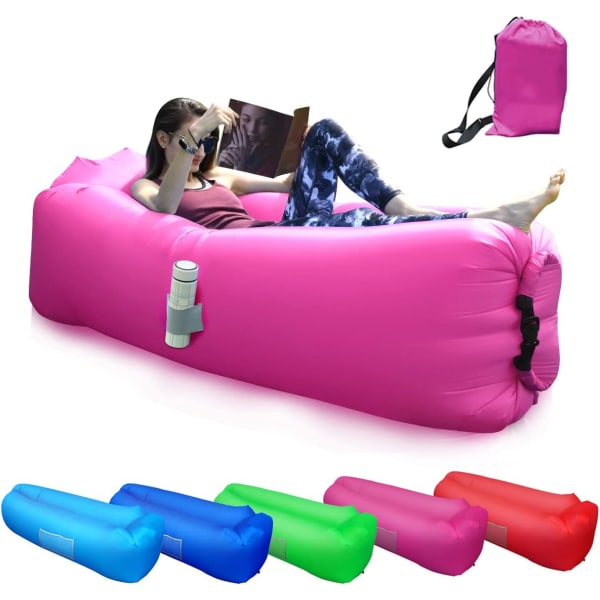 Uppblåsbar Hängmatta, Bärbar Uppblåsbar Lounger Uppblåsbar Soffa,