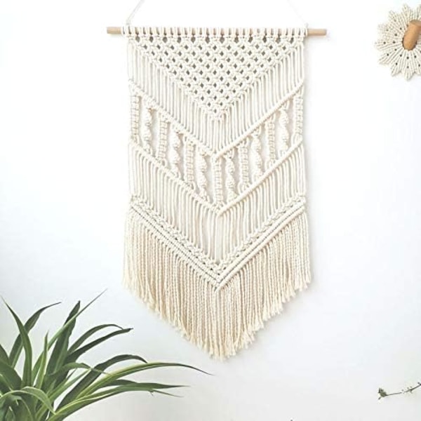 Macrame väggbonad i bohemisk stil, vävd för inredning