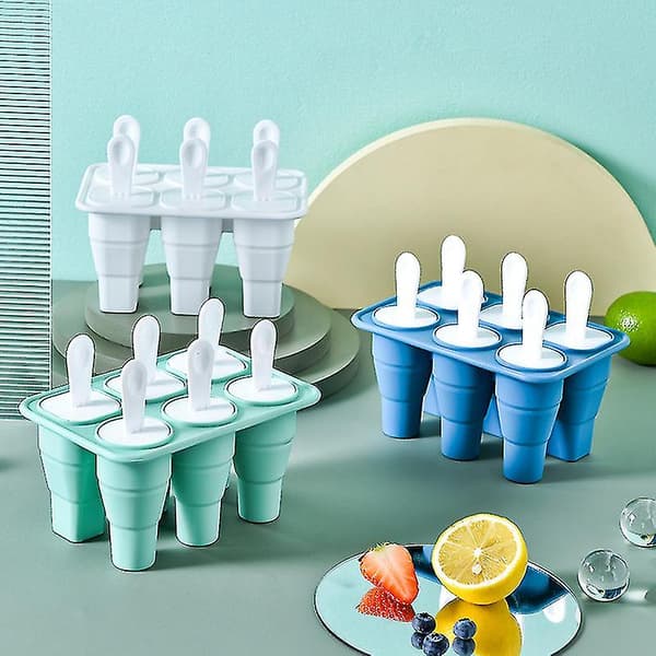 Hopfällbar silikon Popsicle Form Easy Release Återanvändbara Pops DXGHC