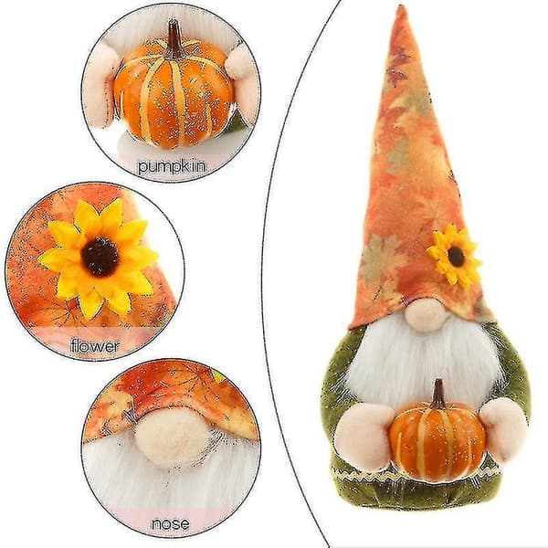 Thanksgiving Ansiktslös Docka Höst Rudolph Tomte Ornament (2st, DXGHC)