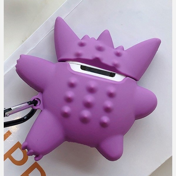 Bluetooth Hodetelefondeksel 3D Lilla Monster for Airpod Case Cart