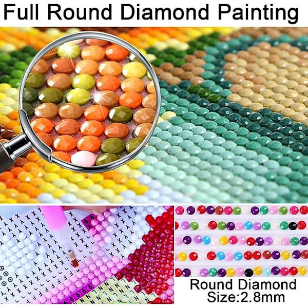 Diamantmålning Kit för Vuxna, 5D Diamantmålning Fjäril T