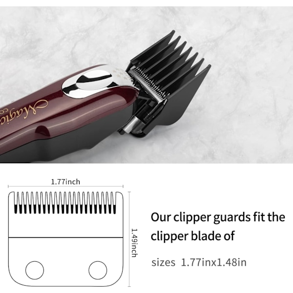Kammer for Wahl hårklipper, metallklips, 10 klippelengder