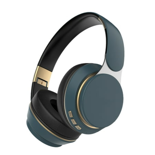 Blå, Bluetooth 5.0 hörlurar 3,5 mm ljudingång trådlöst headset R