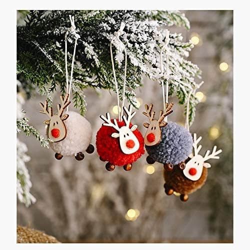 24-pack Jultomte Söta Ullfilt Träälg Gevirhängen
