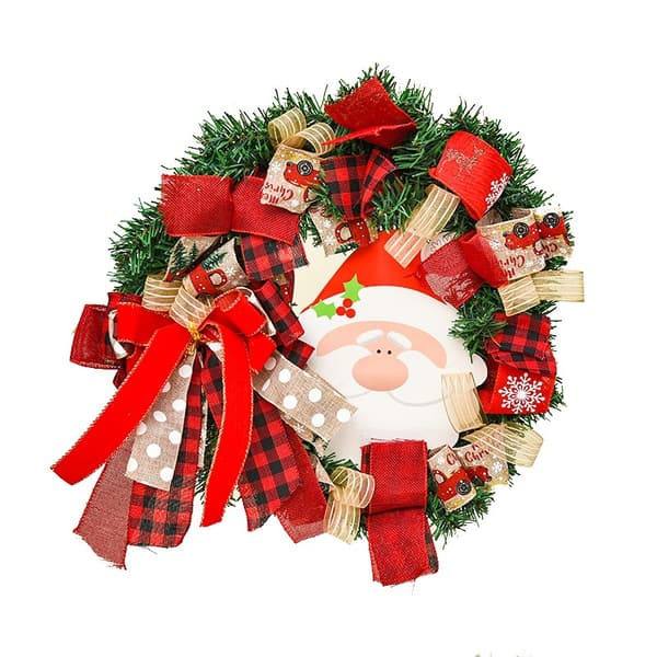 Ny julekrans DIY-anheng Festlig Teng-stripe julepynt
