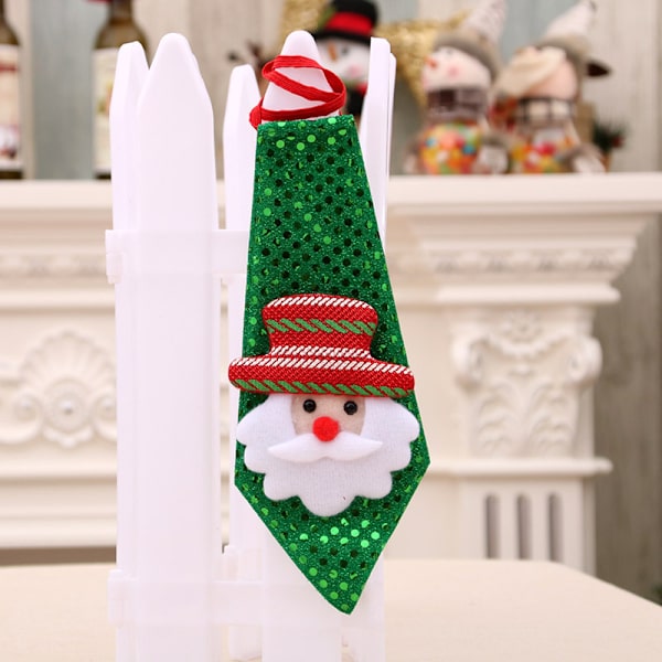 4 stycken julglitter slipsar tomte snögubbe ren