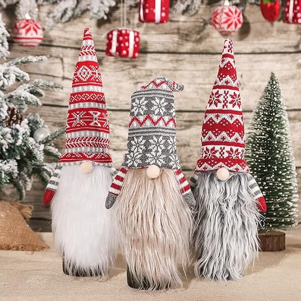 Gnome Vinflaskeovertræk, 4-pak Handmade Tomte Svenske Gnomer Vin