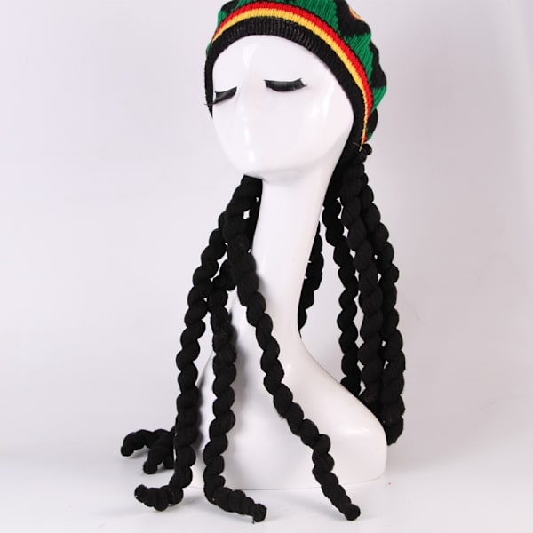 COS Paryk Fletning Halmhat Beret Jamaicansk Hat Mænd Kvinder Paryk Garn Hal
