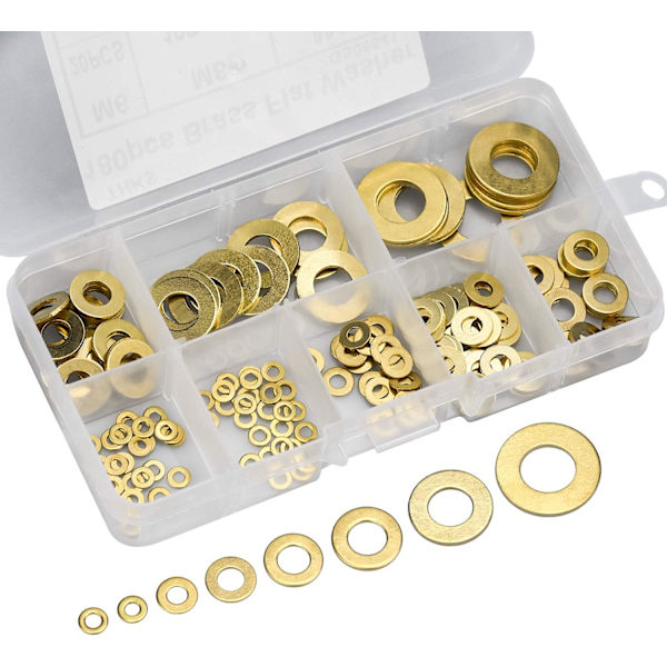 Flatpakning, Messing Flatpakning Sortiment, M2 M2.5 M3 M4 M