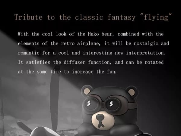 Sort Cool Bear Bil Luftfrisker Ventilationsklips - Tegneserie Magnetisk Ca