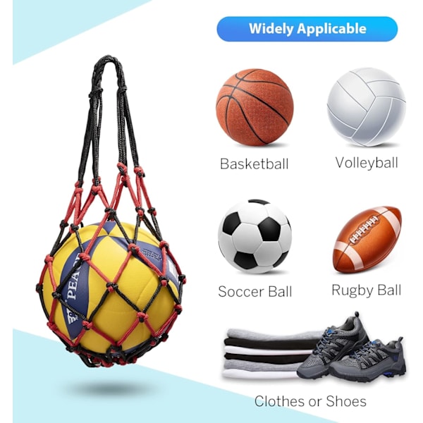 Ball Bag Stor Nettveske for Folding Nylon Nettveske Oppbevaring