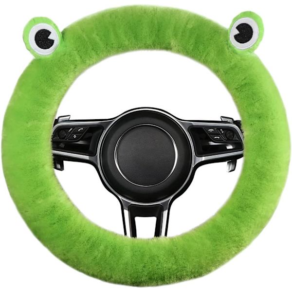 Bilrattstyreöverdrag, Söt Stil Fluffig Äkta Ull