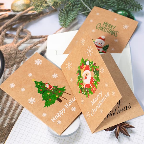 30 Styk, Glædelig Jul Kort, Julekort Med Konvolutter