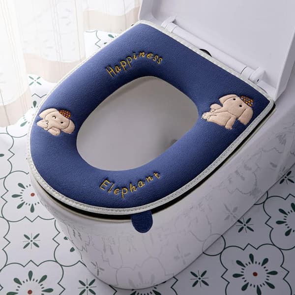 2 Pak Bløde Toiletbræt Dæksler med Håndtag, Bløde, Tykke, Vaskbare