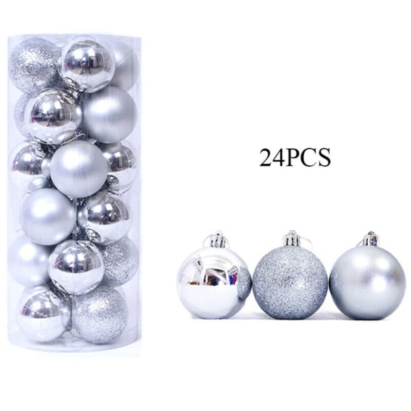 24st Jul Glitter Ball Ornaments Xmas Tree Balls Hangin DXGHC